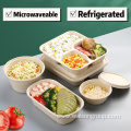 Eco friendly multi-Compartment sugarcane food container